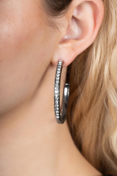 Powerhouse Precision - Black Paparazzi  Earring (1239)