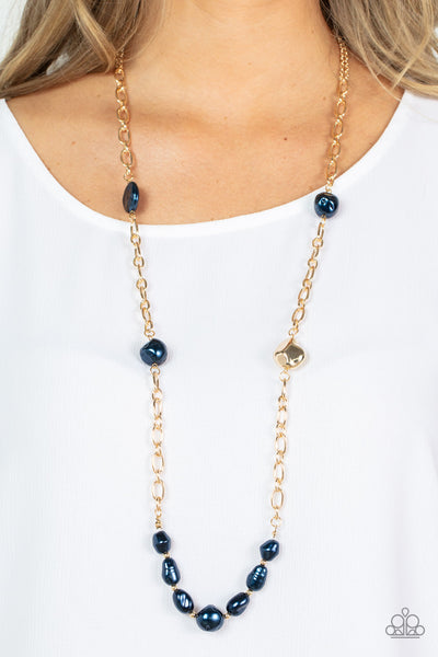 Pardon My FABULOUS - Blue Paparazzi Necklace (#3361)