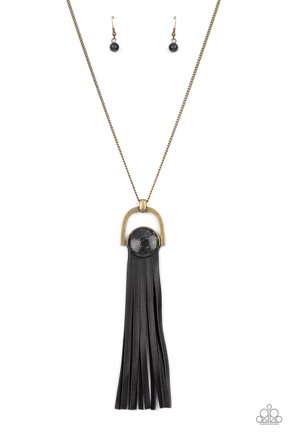 Winslow Wanderer - Brass Paparazzi Necklace (PZ-3256)