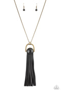 Winslow Wanderer - Brass Paparazzi Necklace (PZ-3256)