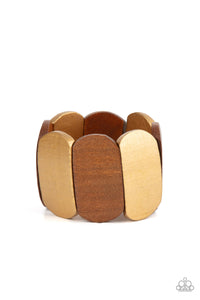 Natural Nirvana - Gold Paparazzi Bracelet (#3171)