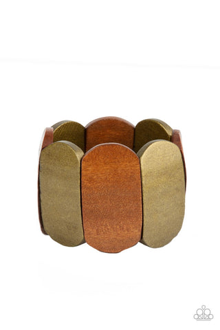 Natural Nirvana - Brass Paparazzi Bracelet (#4523)