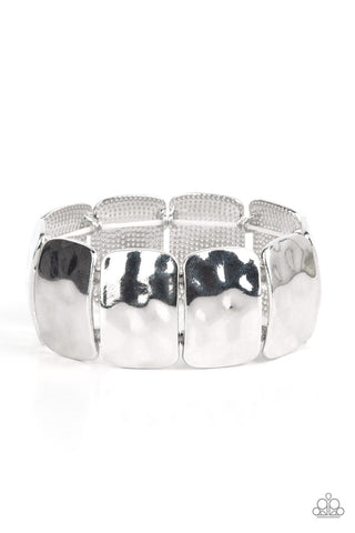 Molten Maverick - Silver Paparazzi Bracelet