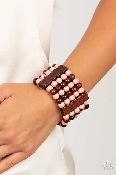 Island Soul - Pink  Paparazzi Bracelet (#3042)