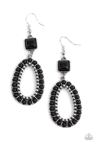 Napa Valley Luxe - Black Paparazzi Earring (2695)