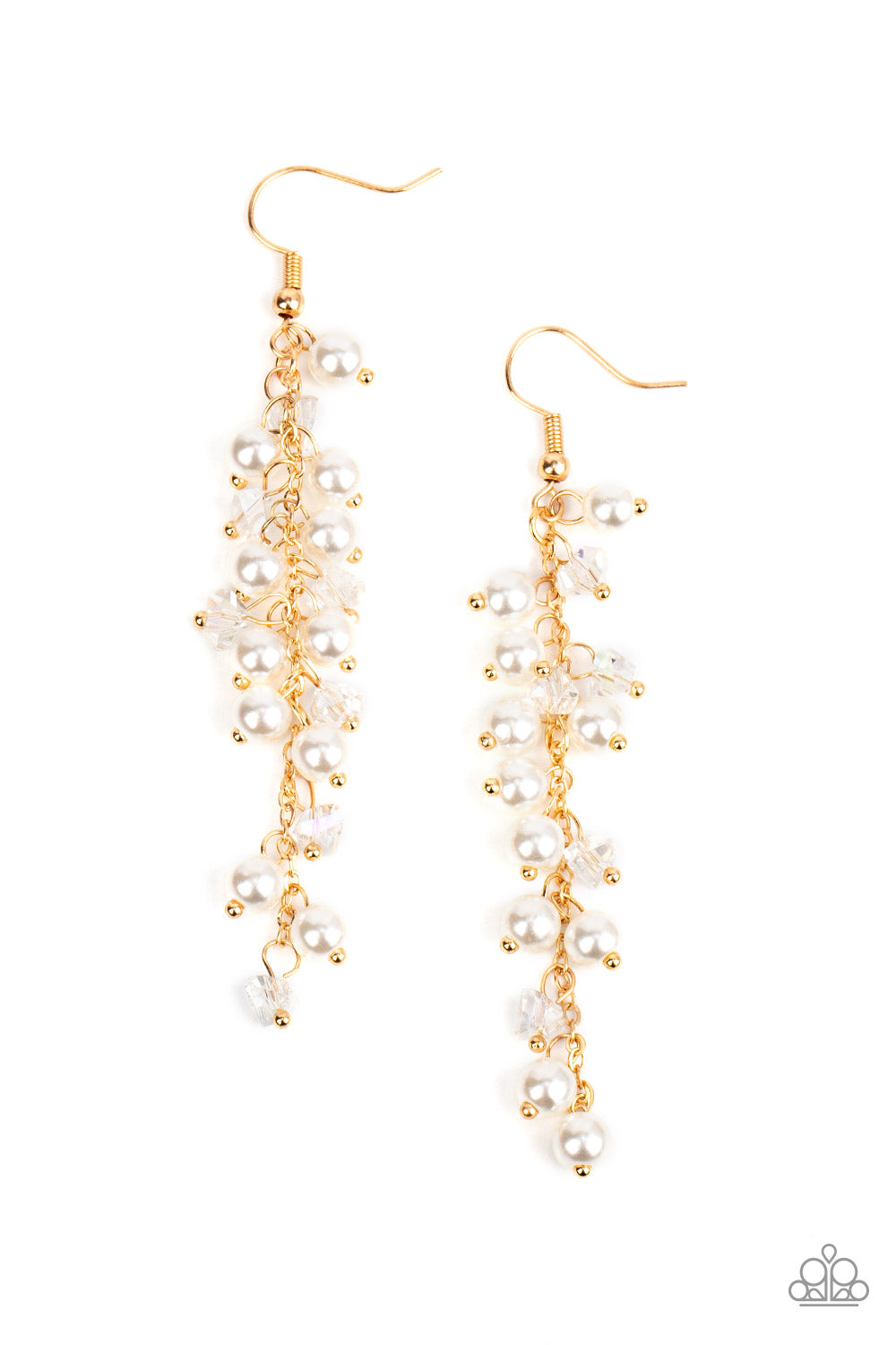 Candlelight Cruise - Gold Paparazzi Earring (PZ-778)