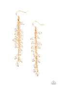 Candlelight Cruise - Gold Paparazzi Earring (PZ-778)