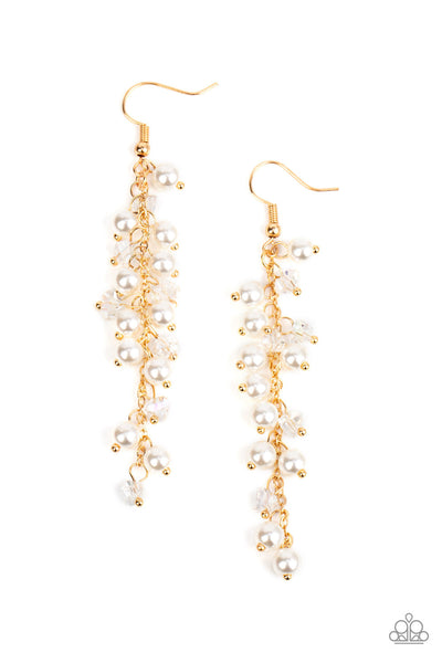 Candlelight Cruise - Gold Paparazzi Earring (778)