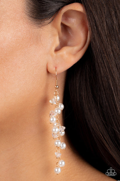 Candlelight Cruise - Gold Paparazzi Earring (778)