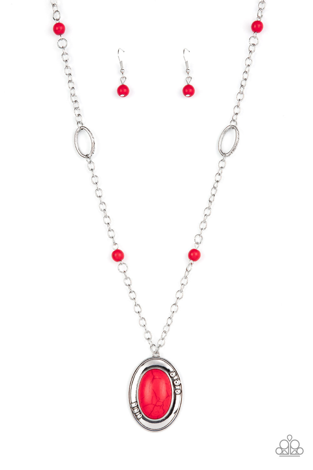 Mojave Meditation - Red Paparazzi Necklace (#2281)