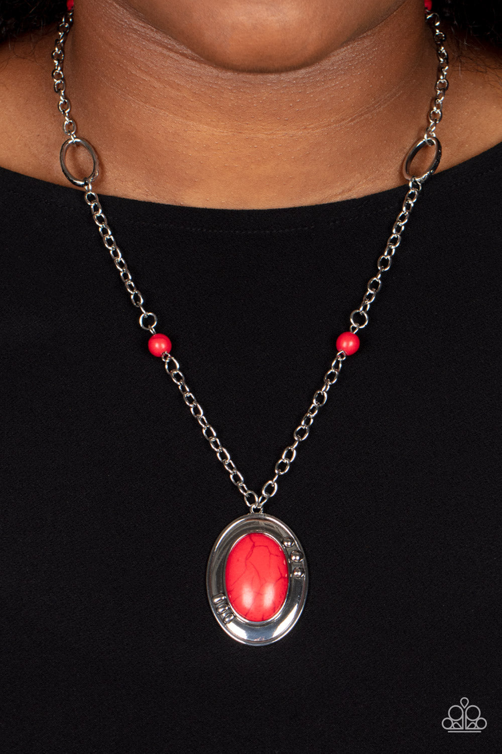 Mojave Meditation - Red Paparazzi Necklace (#2281)