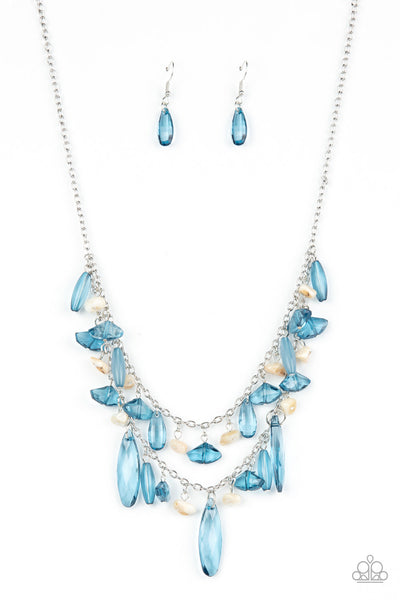 Candlelit Cabana - Blue Paparazzi Necklace (#3460)