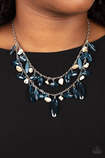 Candlelit Cabana - Blue Paparazzi Necklace (#3460)