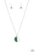 Elegantly Eclipsed - Green Paparazzi Necklace (PZ-712)