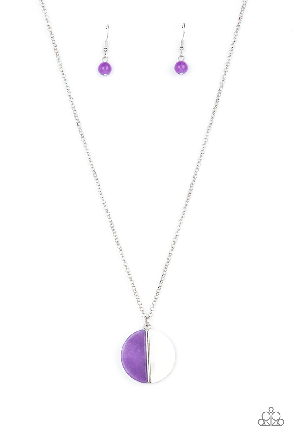 Elegantly Eclipsed - Purple Paparazzi Necklace (PZ-311)