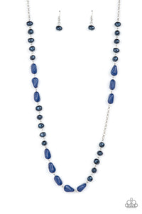 Shoreline Shimmer - Blue Paparazzi Necklace (#2751)