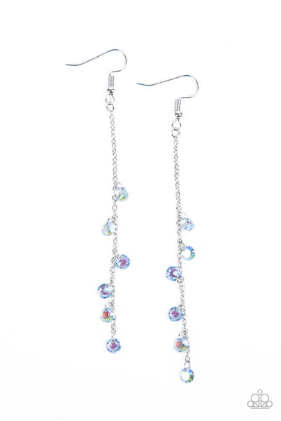 Extended Eloquence - Blue Paparazzi Earring (#2973)