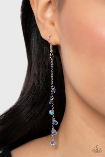 Extended Eloquence - Blue Paparazzi Earring (#2973)