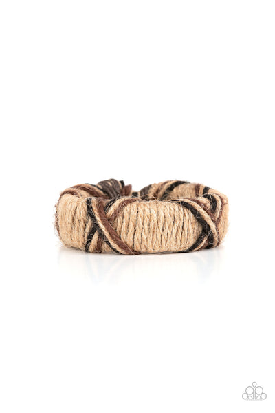 Survival of the Fittest - Brown Paparazzi Bracelet (#5480)