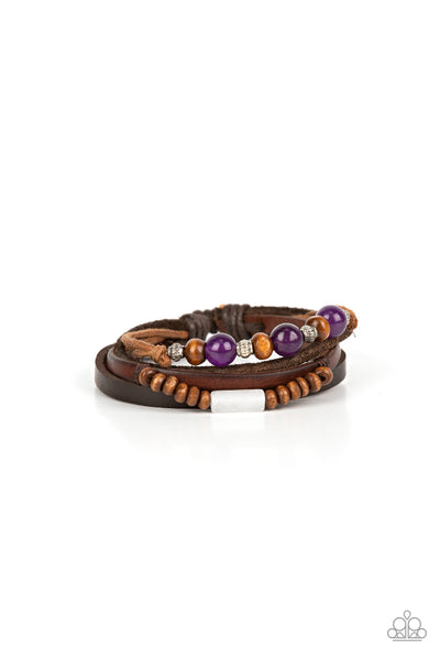 Public In-QUARRY - Purple Paparazzi Bracelet (#4961)