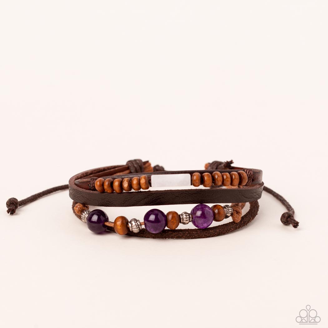 Public In-QUARRY - Purple Paparazzi Bracelet (#4961)
