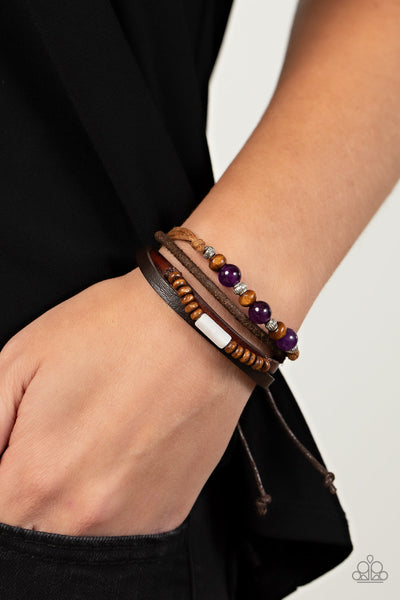 Public In-QUARRY - Purple Paparazzi Bracelet (#4961)