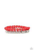 Catalina Marina - Red  Paparazzi Bracelet (#4738)