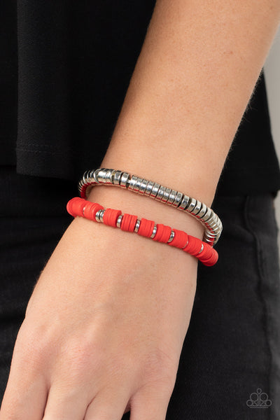 Catalina Marina - Red  Paparazzi Bracelet (#4738)