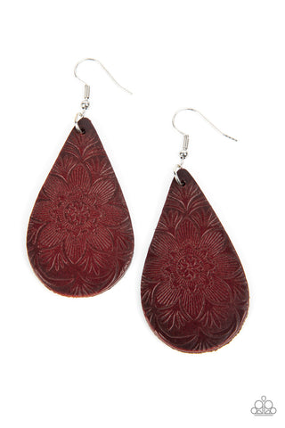 Subtropical Seasons - Brown Paparazzi Earring (#3745)