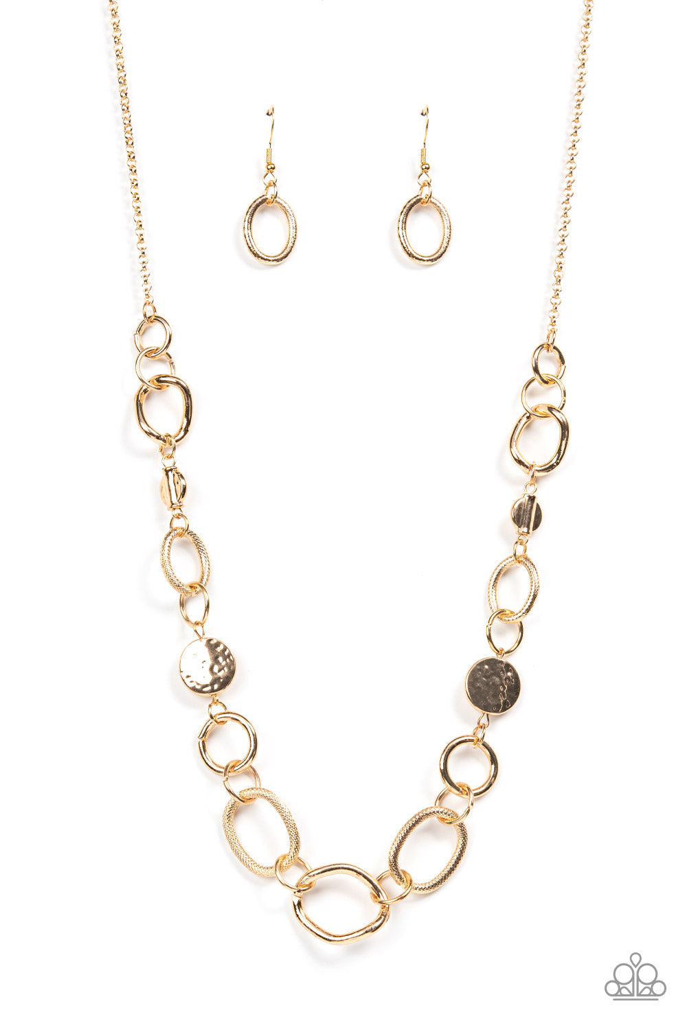 Industrial Intentions - Gold Paparazzi Necklace (3145)