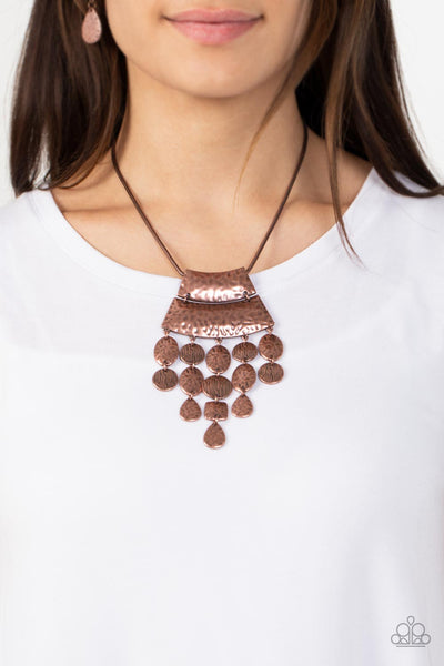 Totem Trek - Copper Paparazzi Necklace (3816)