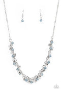 Soft-Hearted Shimmer - Blue Paparazzi Necklace (PZ-1287)