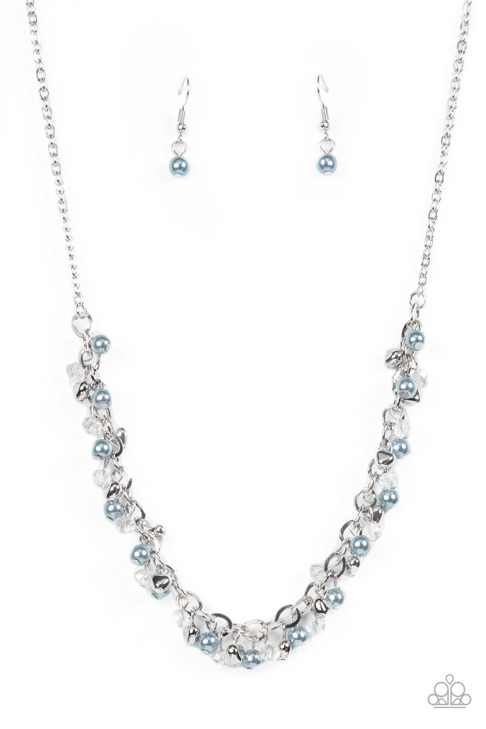 Soft-Hearted Shimmer - Blue Paparazzi Necklace (PZ-1287)
