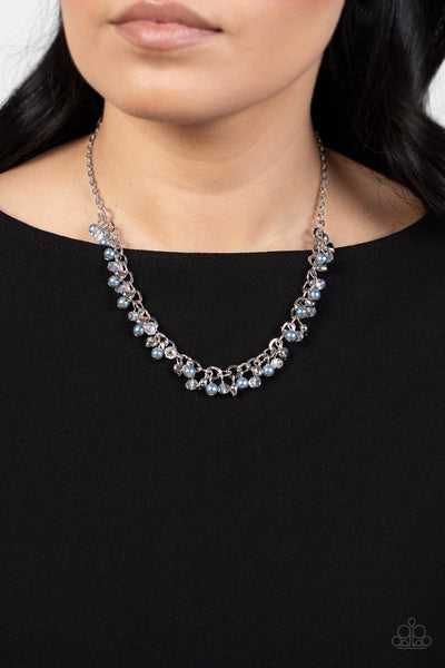 Soft-Hearted Shimmer - Blue Paparazzi Necklace (#1287)