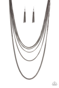 Top of the Food Chain - Black Paparazzi Necklace (#502)