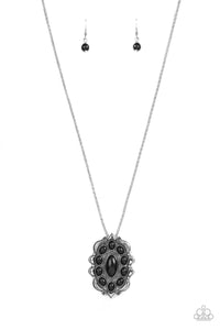 Mojave Medallion - Black Paparazzi Necklace (#3780)