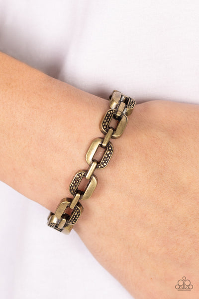 Powerhouse Plunder - Brass Paparazzi Bracelet