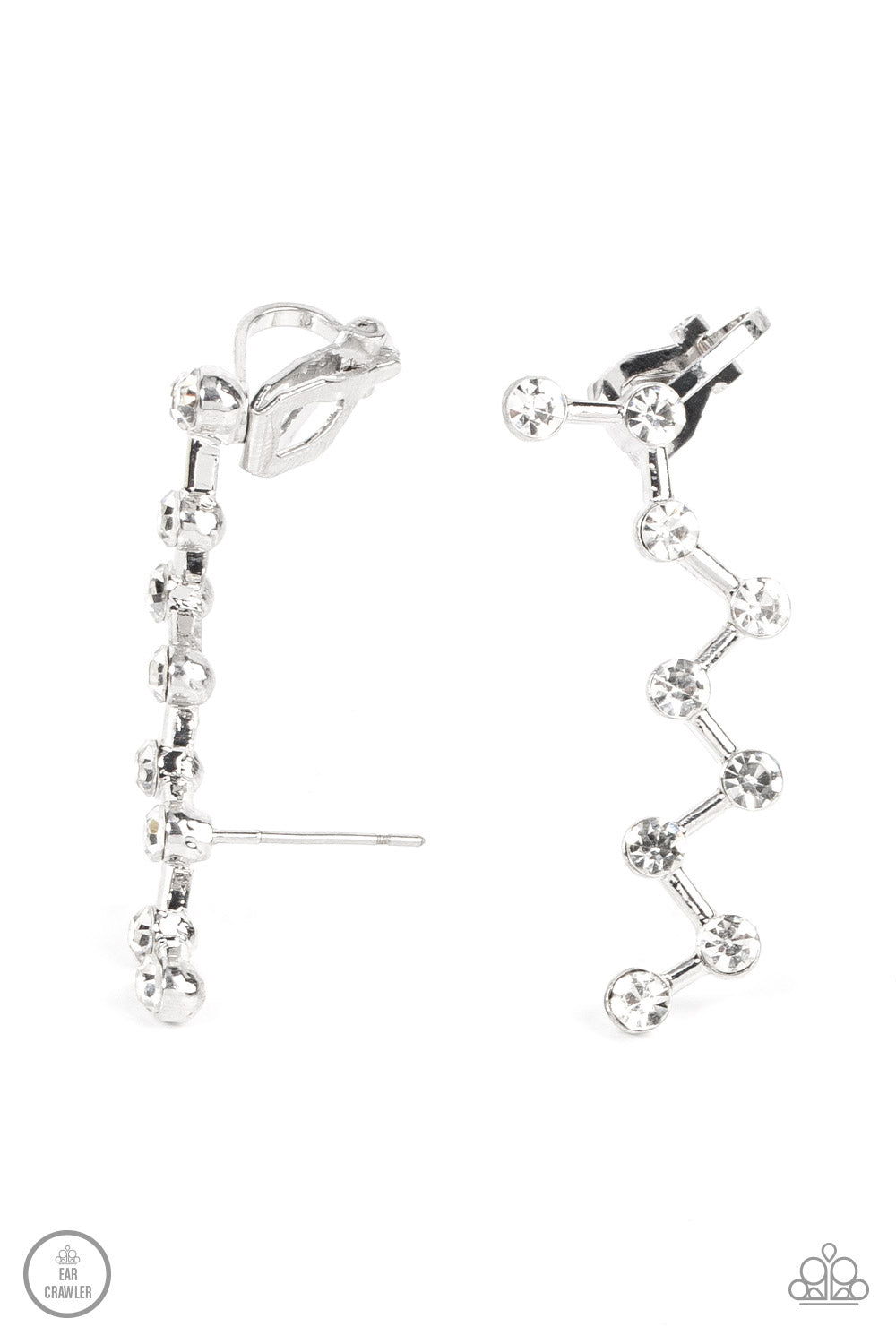 Clamoring Constellations - White Paparazzi Earring (837)