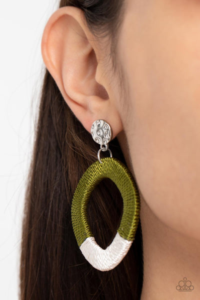 Thats a WRAPAROUND - Green Paparazzi Earring