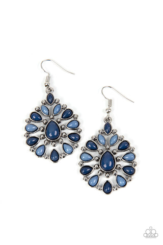 Lively Luncheon - Blue Paparazzi Earring