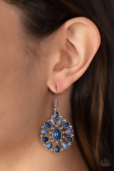 Lively Luncheon - Blue Paparazzi Earring