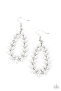 Absolutely Ageless - White Paparazzi Earring (PZ-1138)