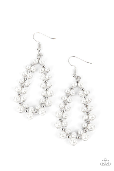 Absolutely Ageless - White Paparazzi Earring (#1138)