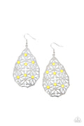 Delightfully Daisy - Yellow Paparazzi Earring (PZ-672)