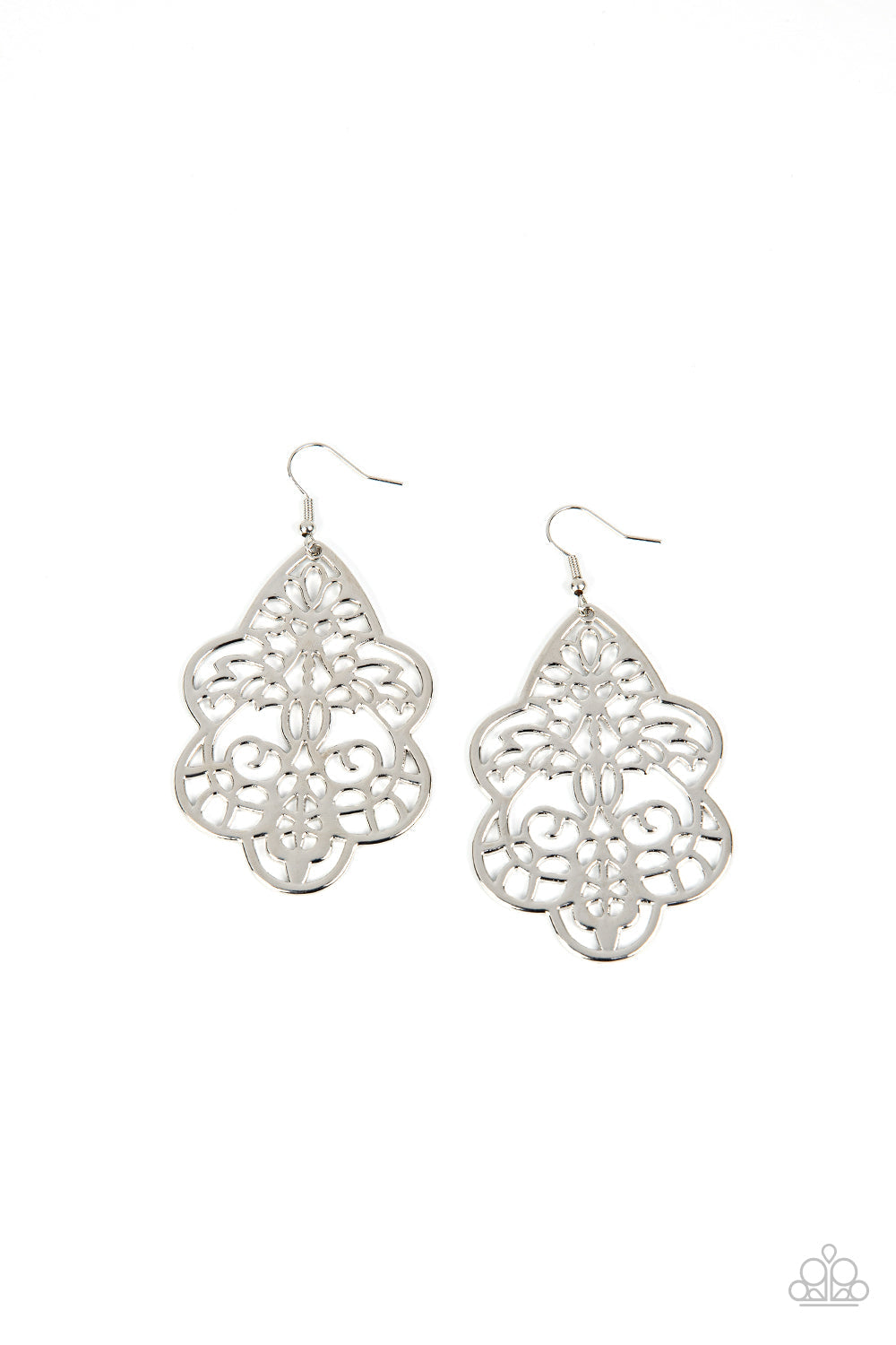 Festive Foliage - Silver Paparazzi Earring (#5278)