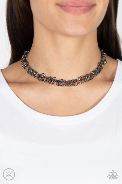 Cause a Commotion - Black Paparazzi Necklace (#3806)