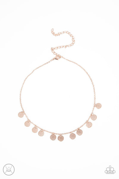 On My CHIME - Rose Gold Paparazzi Necklace (#3718)