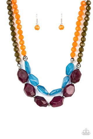 Tropical Trove - Purple Paparazzi Necklace (S041)