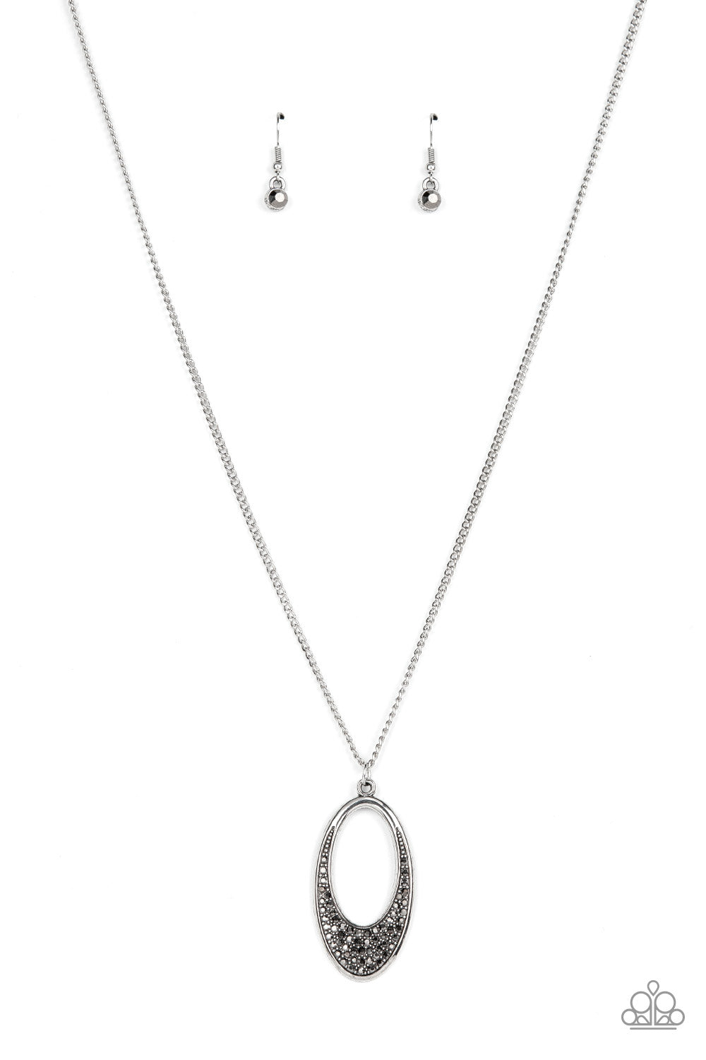 Dip Into Dazzle - Silver Paparazzi Necklace (#2770)