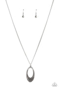 Dip Into Dazzle - Silver Paparazzi Necklace (#2770)